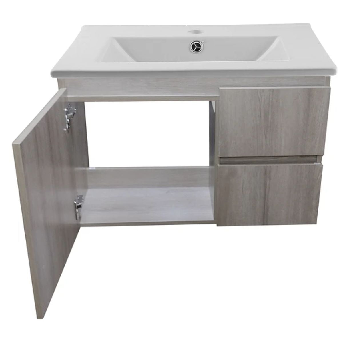 Kit Mueble Vanitorio a muro Space Nogal Claro 81x48x37cm