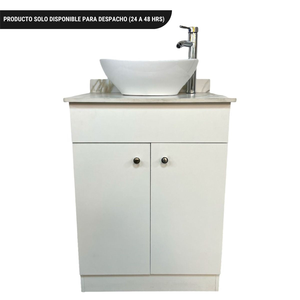 VANITORIO BAÑO SOBREPONER BLANCO MODERNO ELEGANTE FUENTE