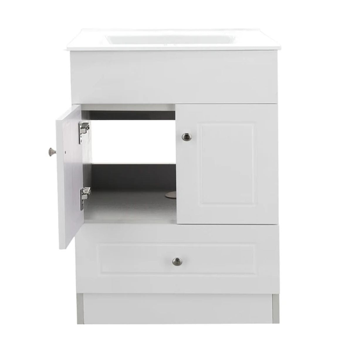 Kit Mueble + Vanitorio Plano Blanco 60x80x47cm