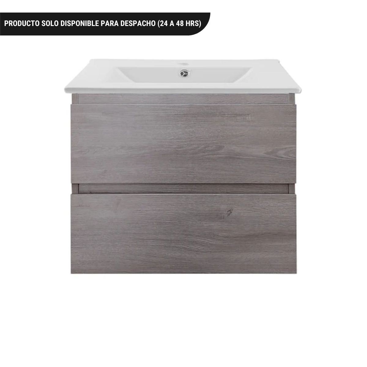 Kit Mueble Vanitorio a muro Space Nogal Claro 61x48x37cm