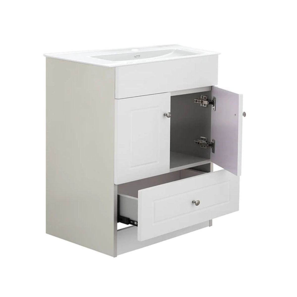 Kit Mueble + Vanitorio Plano Blanco 60x80x47cm