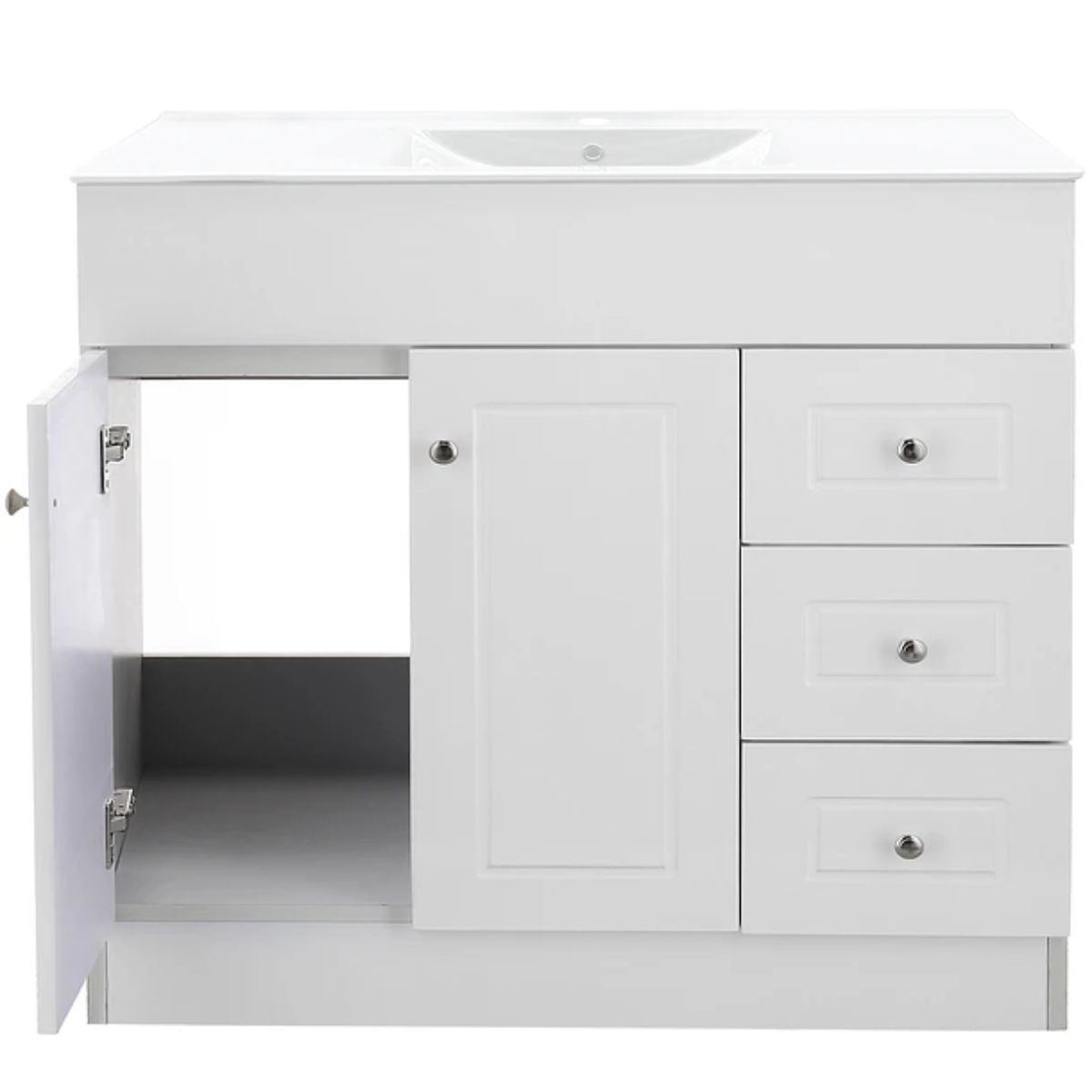 Kit Mueble + Vanitorio Plano Blanco Derecho 120x80x47cm