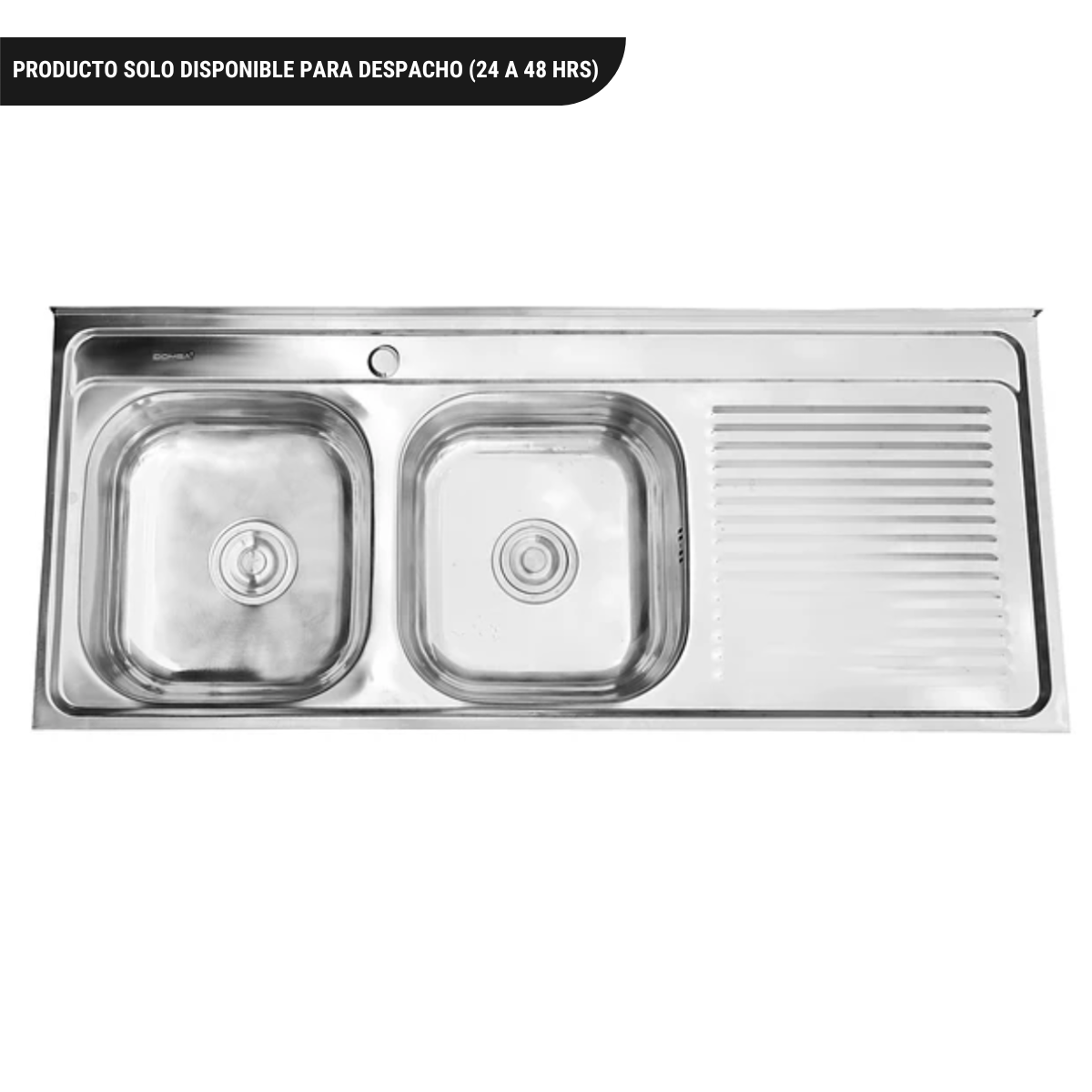 Lavaplatos Sobreponer con Desagüe 120x50 Cm Secador Derecho