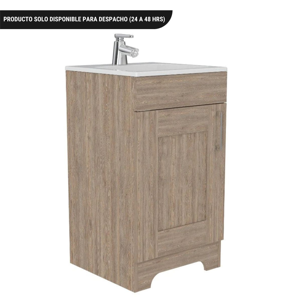 Mueble de Lavamanos Barcelona, Miel, con una puerta batiente