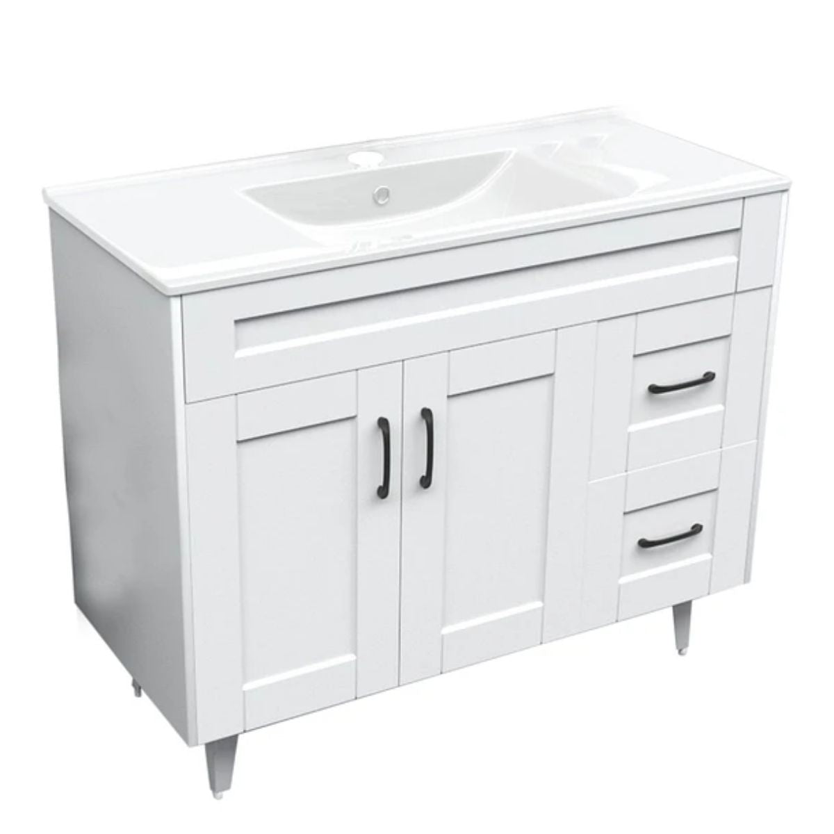 Kit Mueble Deluxe + Vanitorio Blanco 100x80x47cm