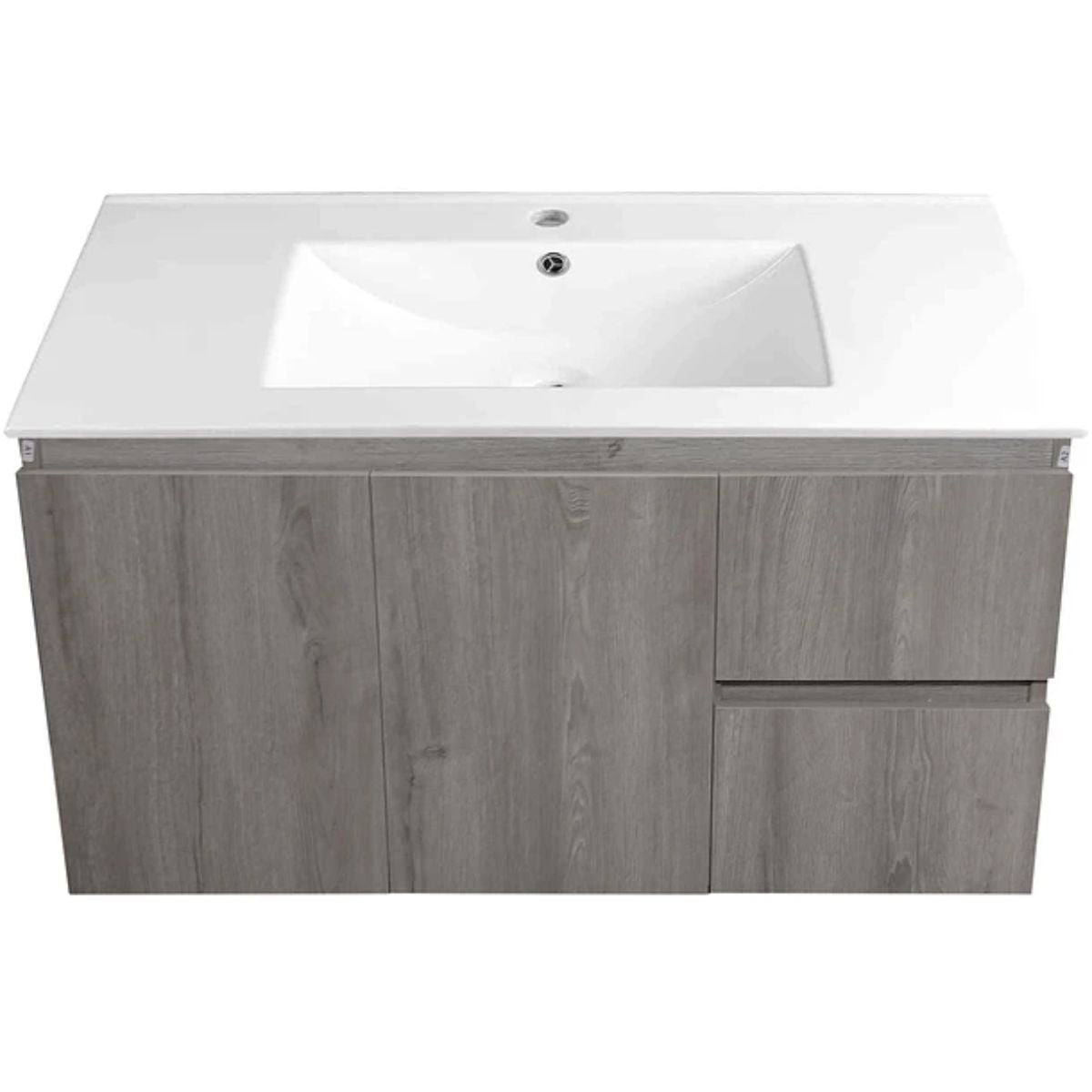 Kit Mueble Vanitorio a muro Space Nogal Claro 101x48x37cm
