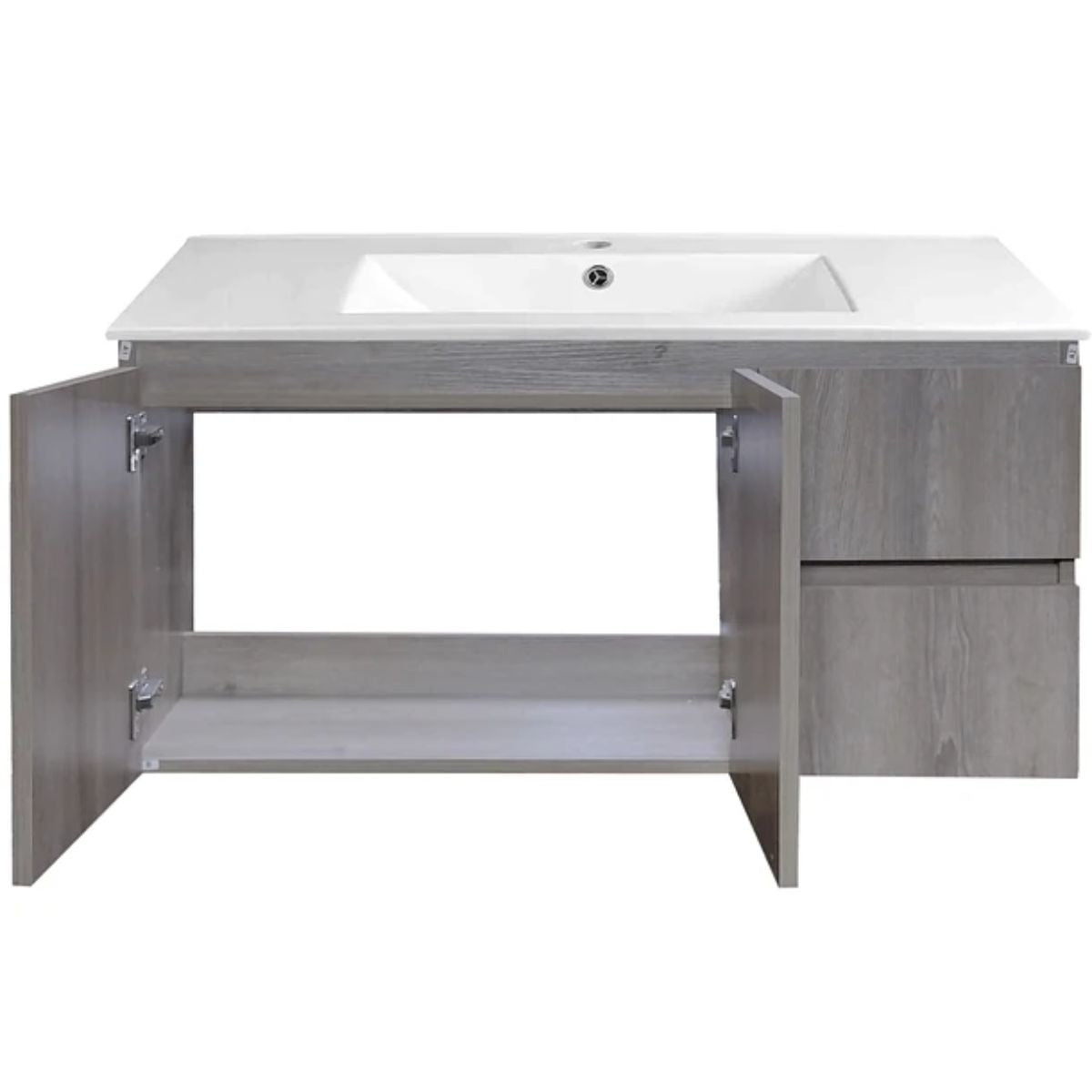 Kit Mueble Vanitorio a muro Space Nogal Claro 101x48x37cm