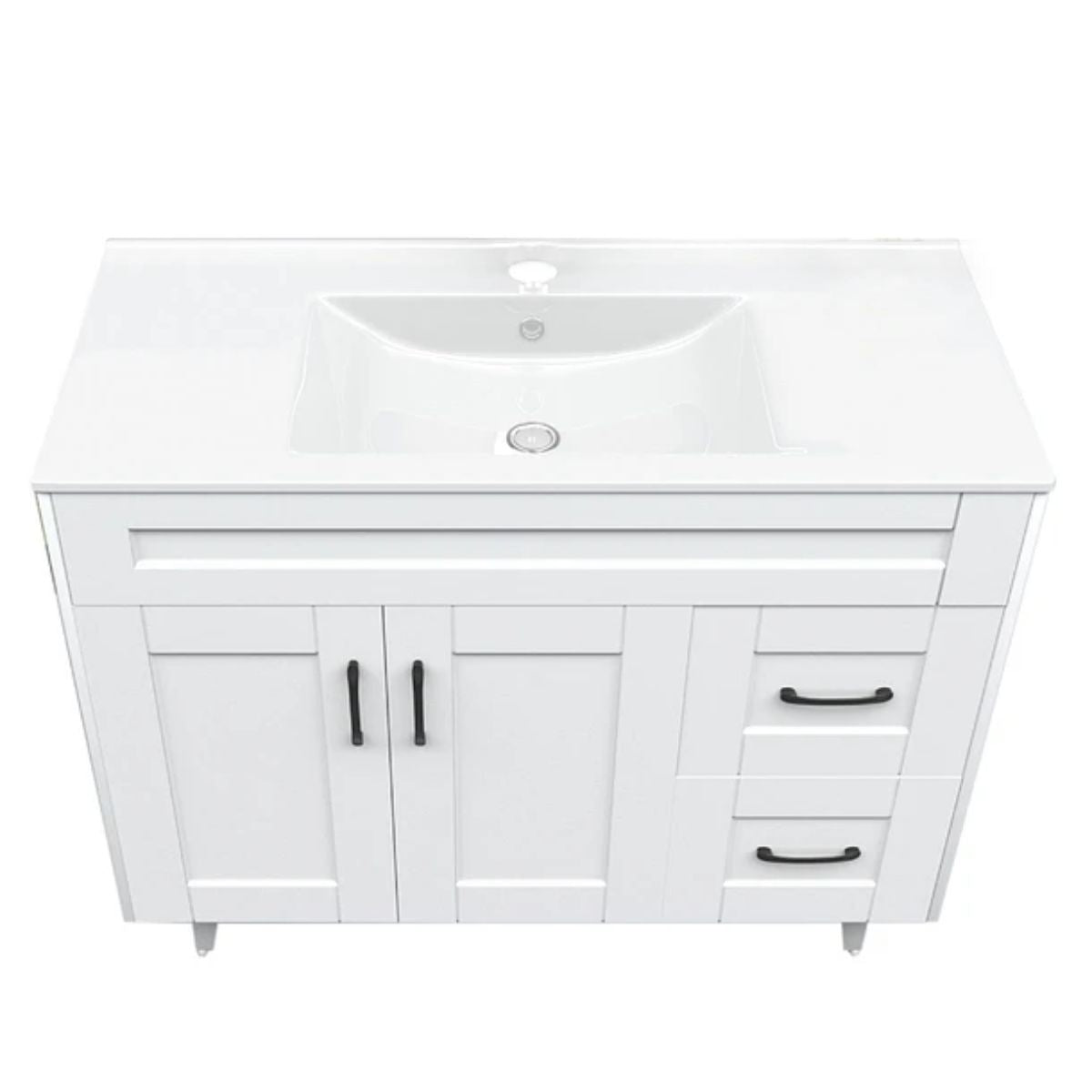 Kit Mueble Deluxe + Vanitorio Blanco 100x80x47cm