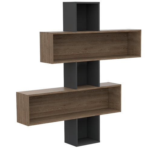 Repisa Wall 2B, Miel y Plomo, ideal para ubicar objetos