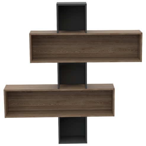 Repisa Wall 2B, Miel y Plomo, ideal para ubicar objetos