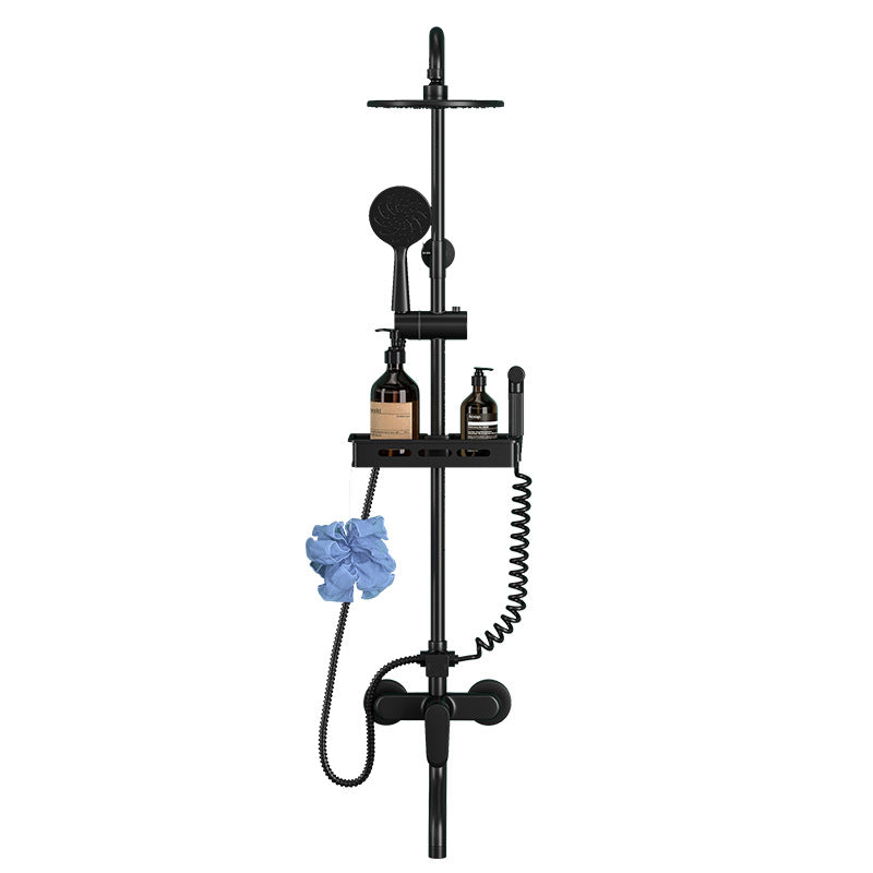 Columna Ducha Baño Negra 4 Salidas de agua