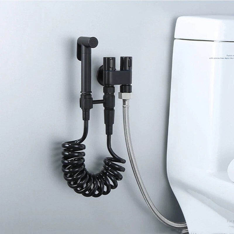 Ducha BIDET y WC Negro Estándar Baño Moderno