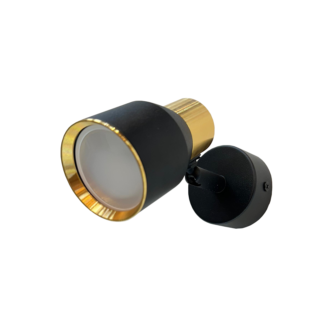 Aplique Individual Negro Dorado GU10