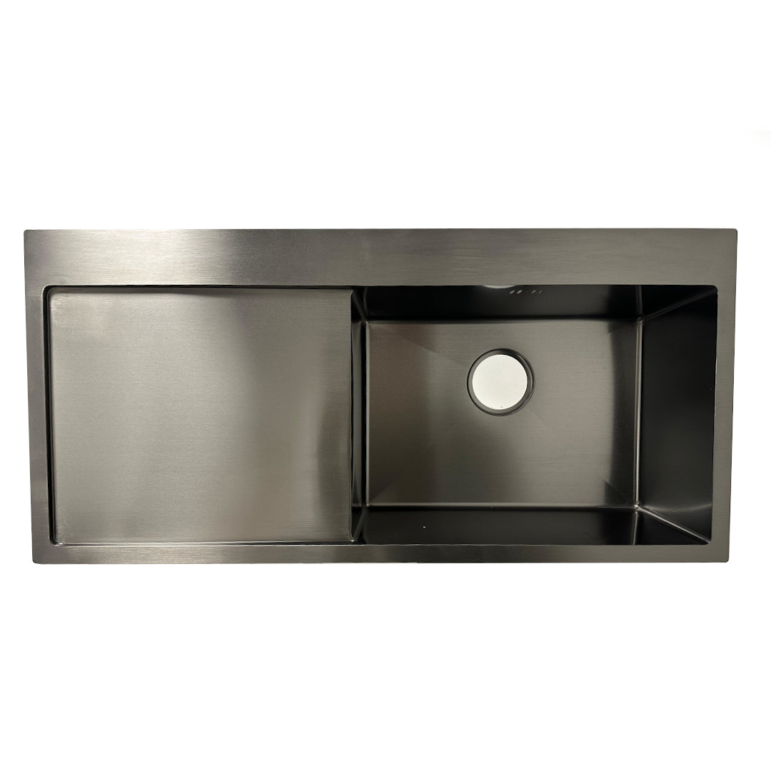 Lavaplatos Deluxe Negro 95x45 cm con Secador Izquierdo