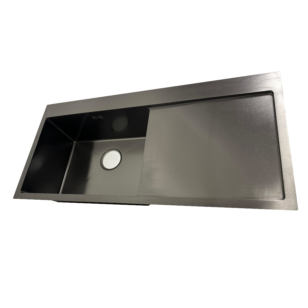 Lavaplatos Deluxe Negro 95x45 cm con Secador Derecho