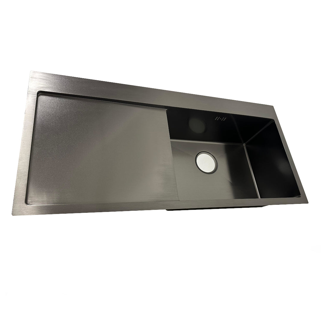 Lavaplatos Deluxe Negro 95x45 cm con Secador Izquierdo