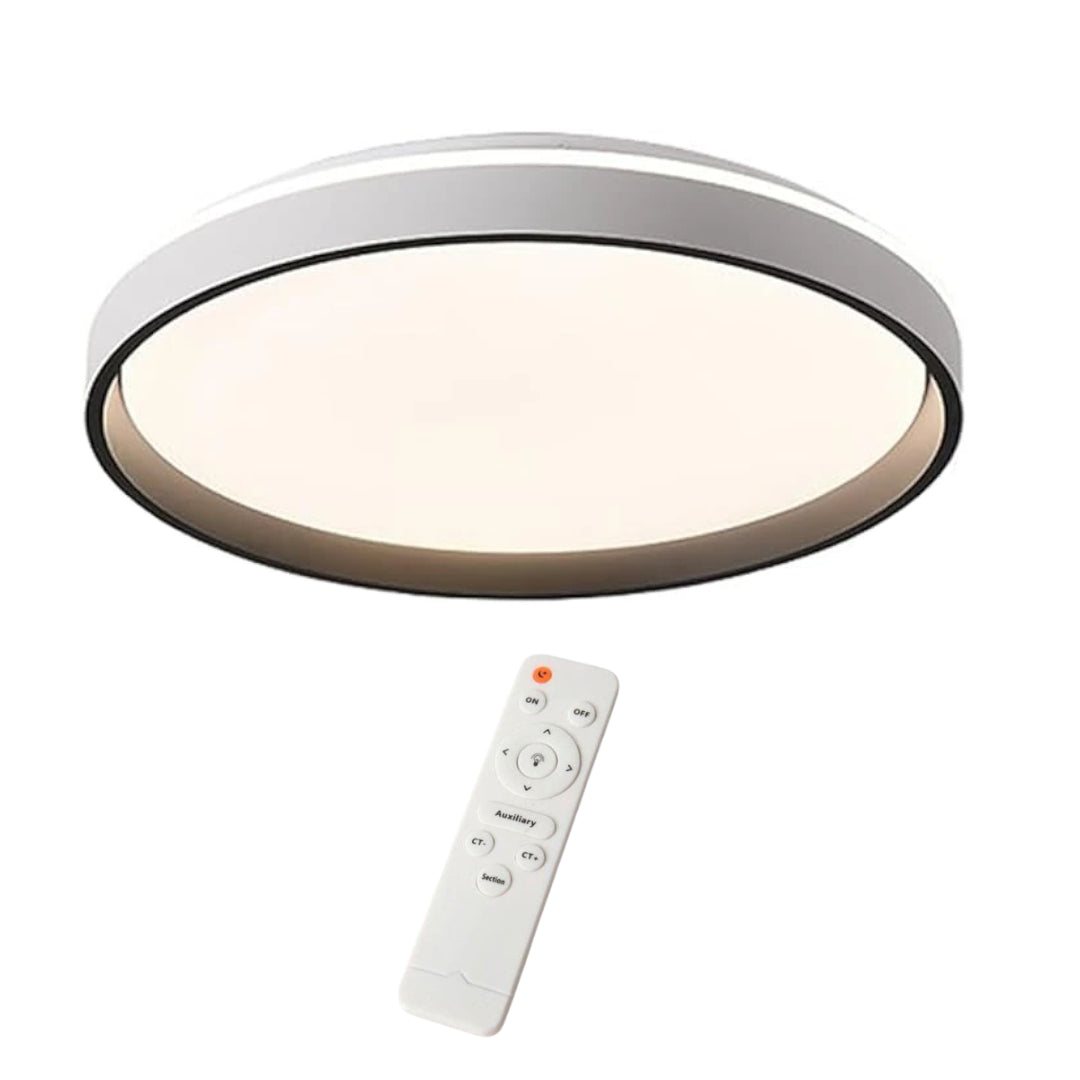 Foco Led Decorativo Redondo Blanco / Negro TAURUS I 48w 48 cm