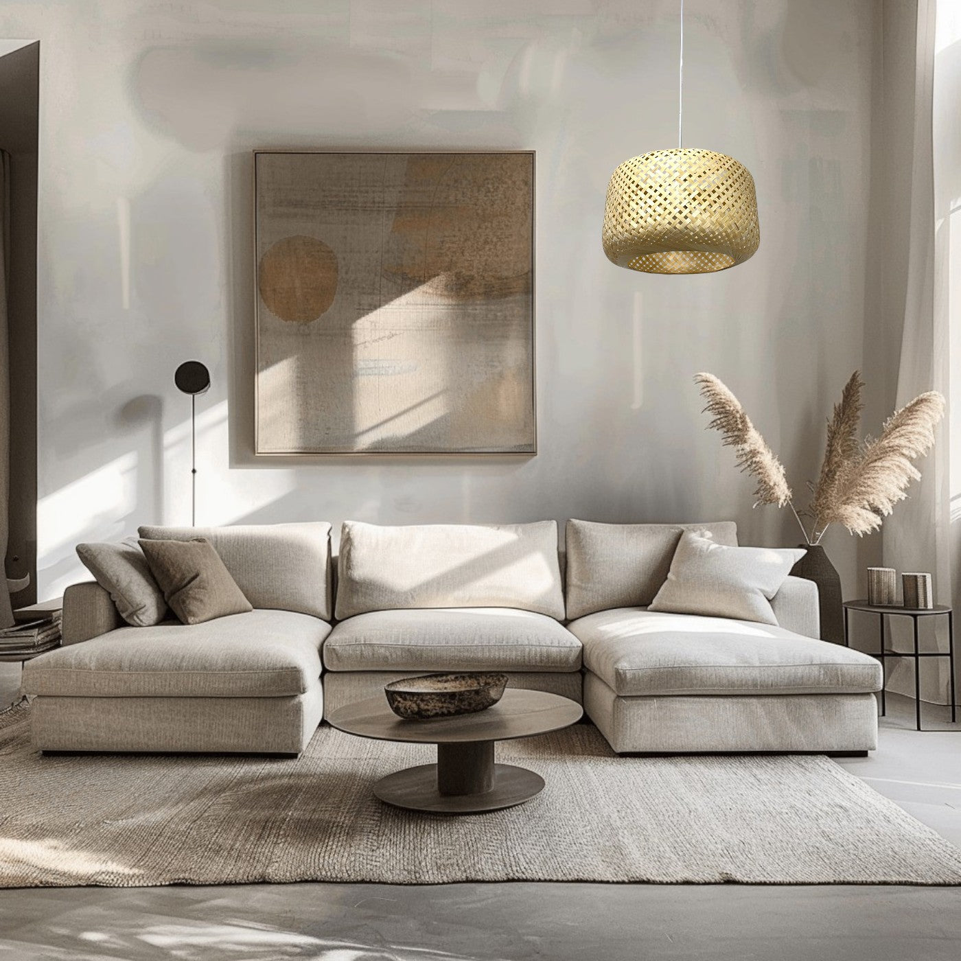 Lampara Colgante Techo Ratan Modelo ACACIA