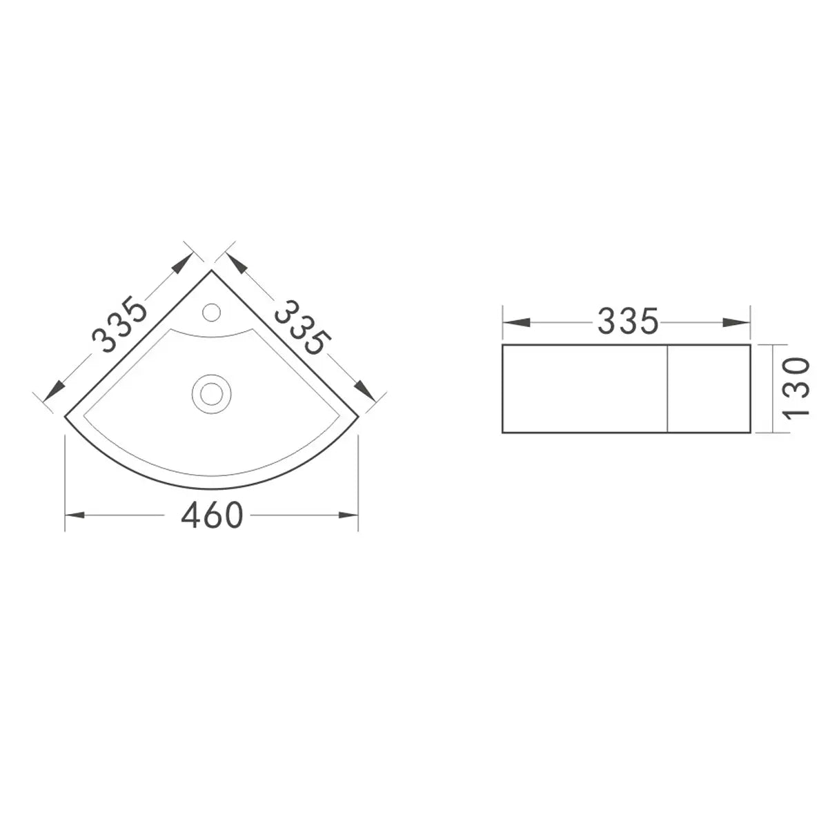 Lavamanos Sobreponer SLC722B/ 46x33x13,5cm