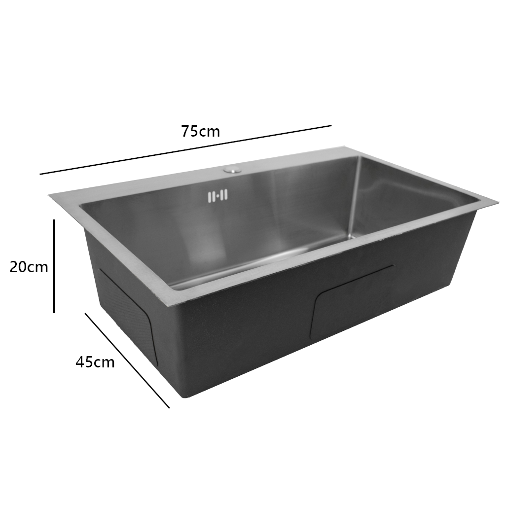Lavaplatos 75x45 cm Plata 2MM