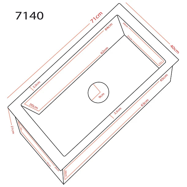 Lavaplatos Deluxe 71x40 Plomo