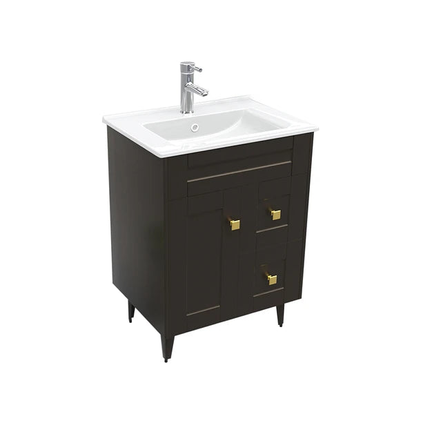 Vanitorio Baño Lavamanos 60x47 cm Cafe con Patas Deluxe