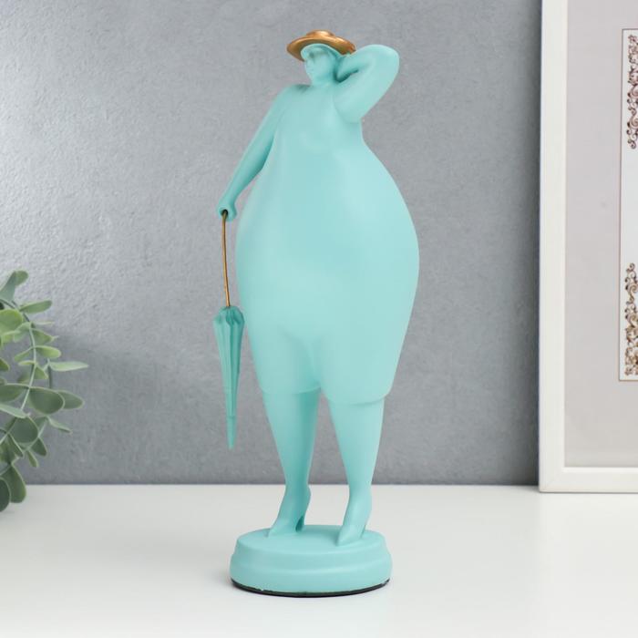 MUÑECA DECORATIVA TURQUESA ESTILO BOTERO
