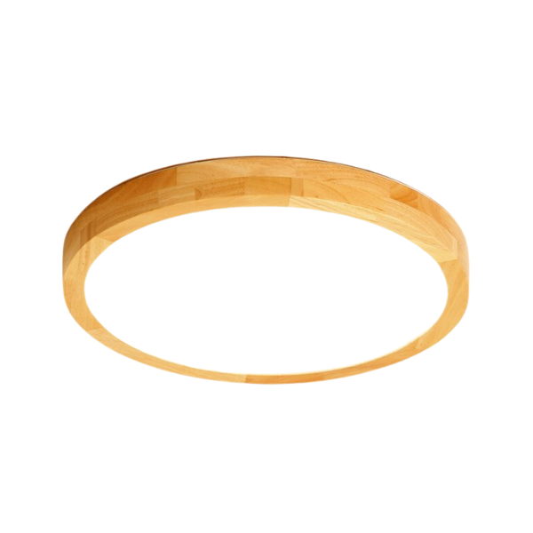 Foco Led Decorativo Redondo Madera Clara 24w 30 cm