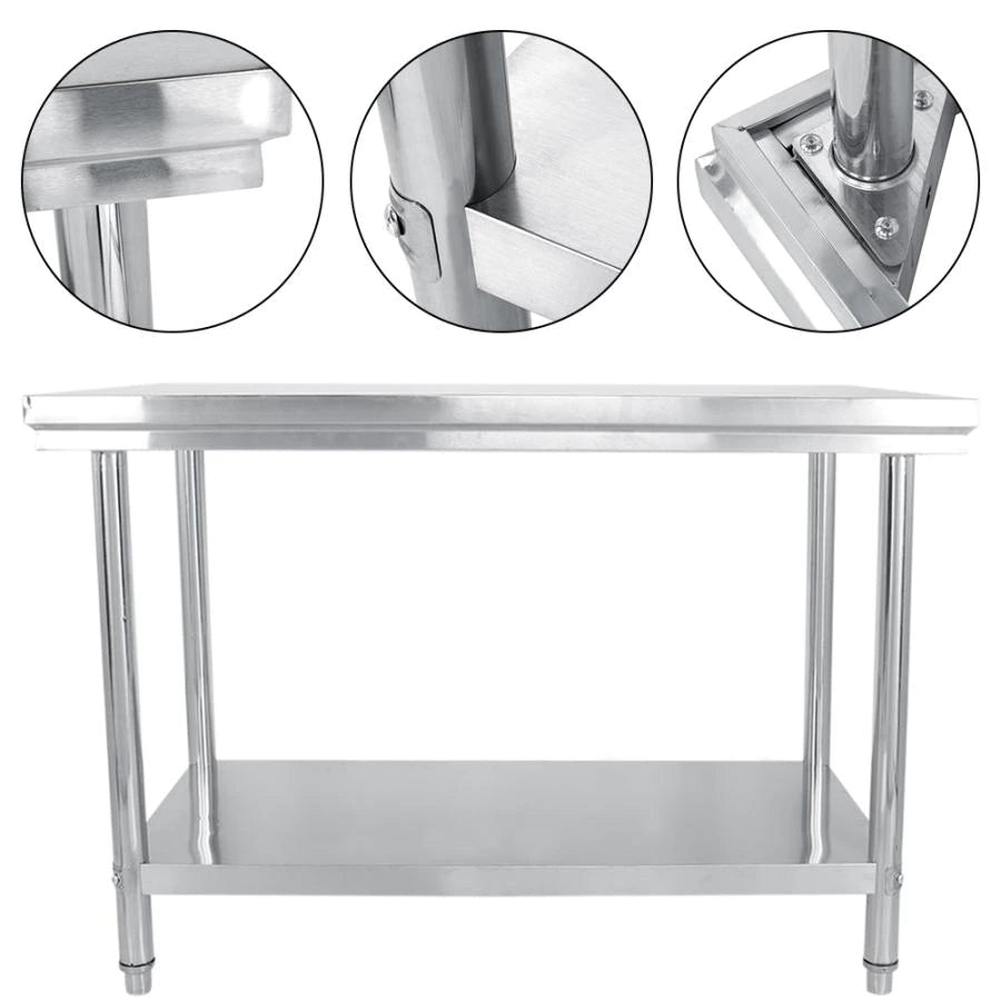 Meson Central Acero Inoxidable 120x60 cm