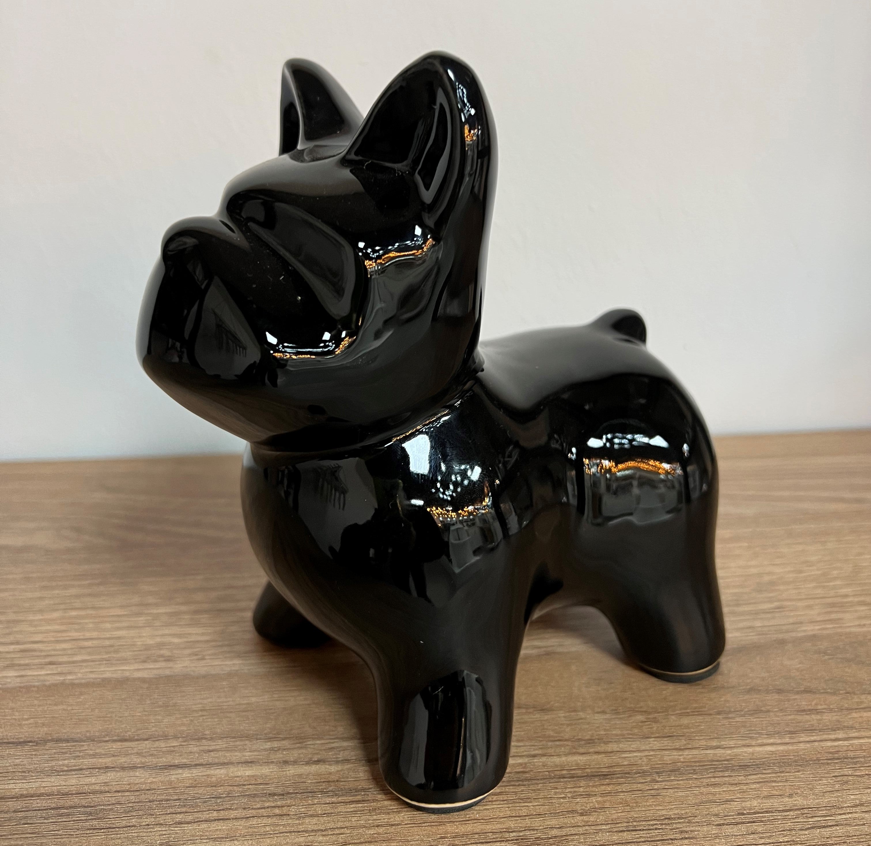 PERRO NEGRO BULLDOG FRANCES DECORATIVO