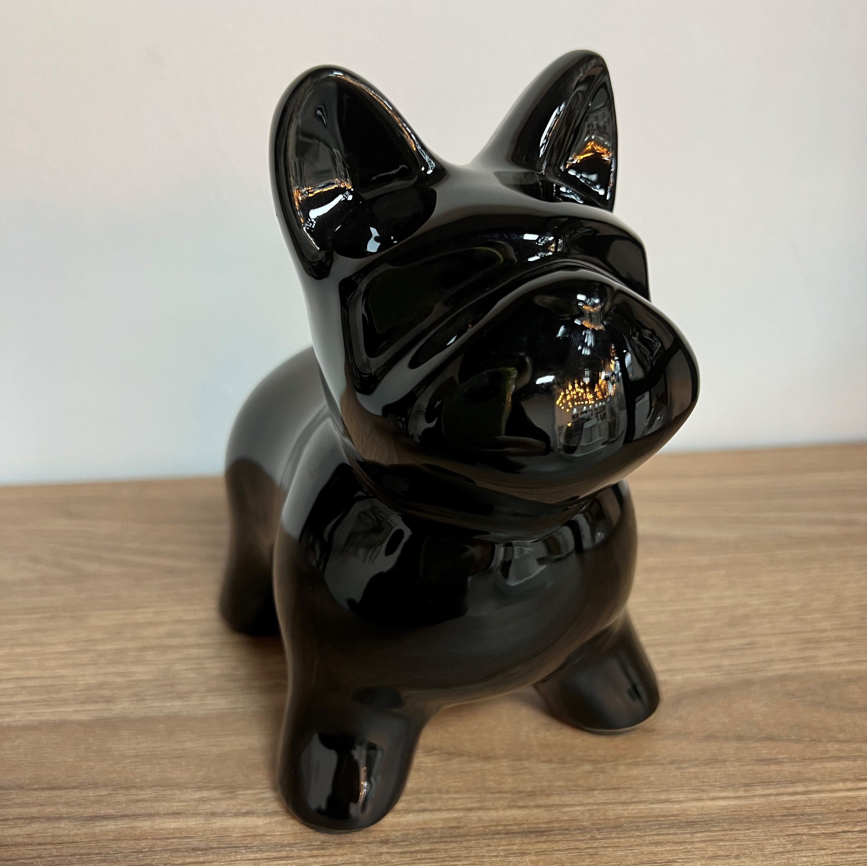PERRO NEGRO BULLDOG FRANCES DECORATIVO