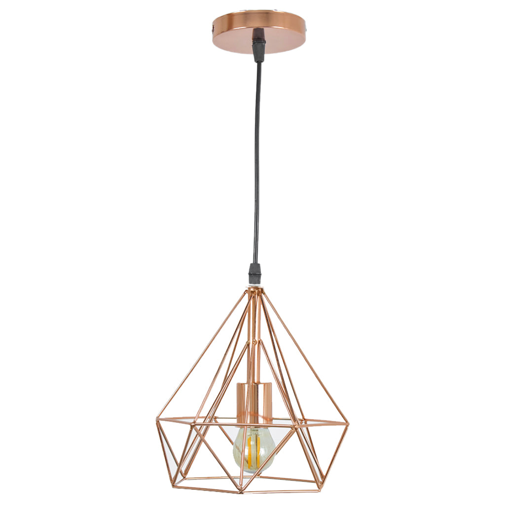 Lampara Techo Diamante Rose Gold Individual