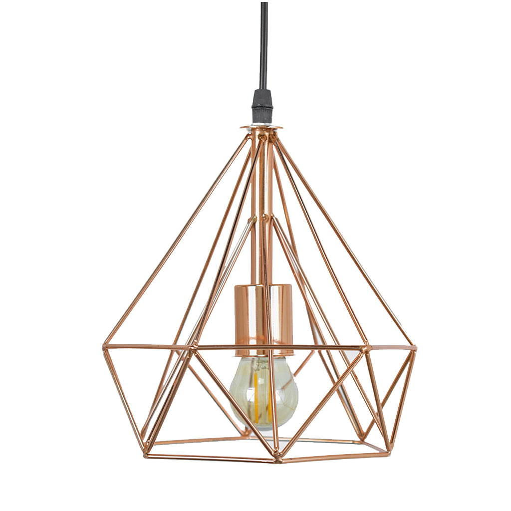 Lampara Techo Diamante Rose Gold Individual