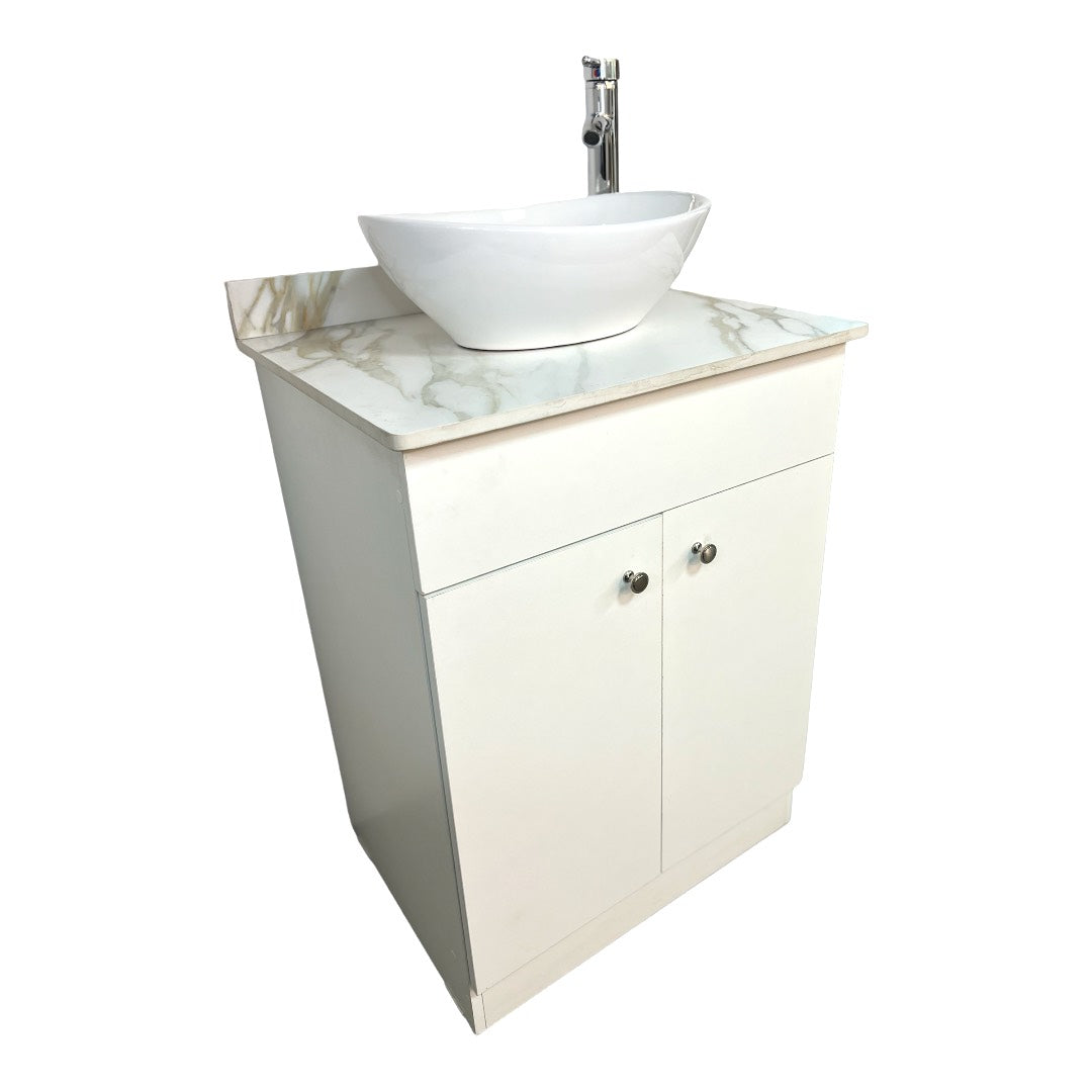 VANITORIO BAÑO SOBREPONER BLANCO MODERNO ELEGANTE FUENTE