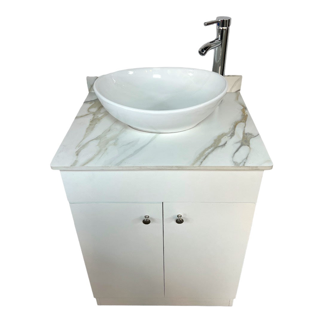 VANITORIO BAÑO SOBREPONER BLANCO MODERNO ELEGANTE FUENTE